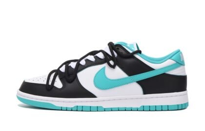 Custom Dunk Shoes White Black Aqua Harmony